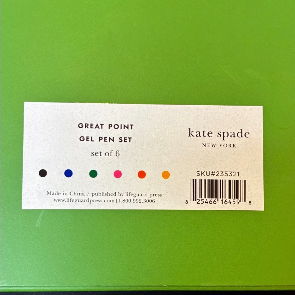 Kate Spade ♠️ Multicolor Gel Pen 🖊️ Set with Rifle Paper Co Floral Notepad